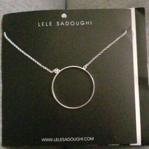 lele sadoughi silver circle necklace